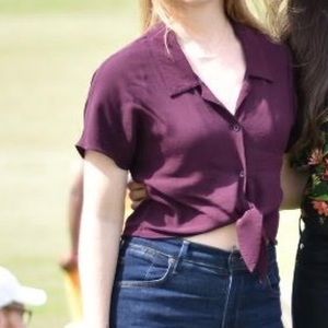 SOLD Aritzia Wilfred Free Tie-Front Blouse